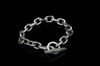 Randers Solvvarefabrik Sterling Silver Heavy Chain Link Bracelet.  Denmark 2