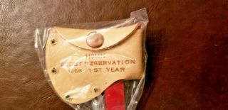 Vintage 1966 Boy Scouts Camp Hohn Axe Hatchet Souvenir Pristine 1st Year Of Camp