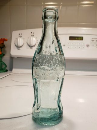 Coca Cola 1915 A.  G.  W.  Blue Color Hobbleskirt Coke Bottle