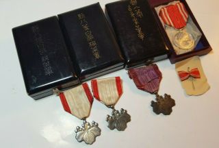 Japanese Wwii Ww Cased Order Of The Rising Sun 8th Wartime Prewar Meiji