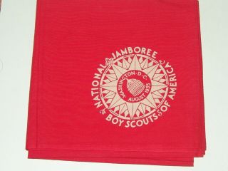 1935 National Jamboree Neckerchief - Red - Vgood/mint