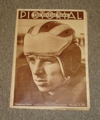 Nov.  9,  1941 The Detroit News Pictorial Newspaper Tom Kuzma Michigan Fb Cover