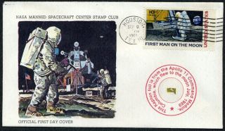 Apollo 11 - Official First Day Cover With Gold Kapton Foil Flown To The Moon