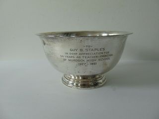 Large Antique Sterling Silver Paul Revere Style Bowl