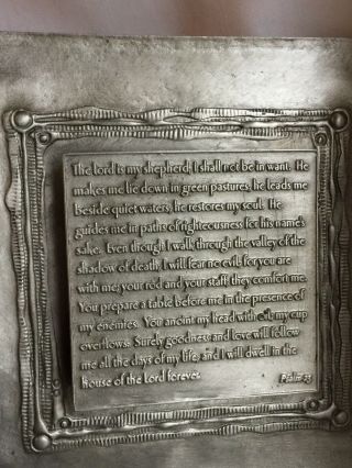 Don Drumm Pewter Trivet Or Wall Art Psalm 23