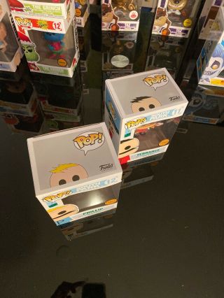 Funko Pop South Park 11 Terrance and 12 Phillip Vinyl Figures BOTH CHASE RARE 2