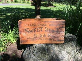 Vintage The Larkin Soap Mfg Co Sweet Home Soap Buffalo Ny Wood Wooden Crate Box