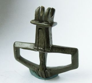 A Very Rare Medieval Bronze Crossbow Buckle - Uk Find