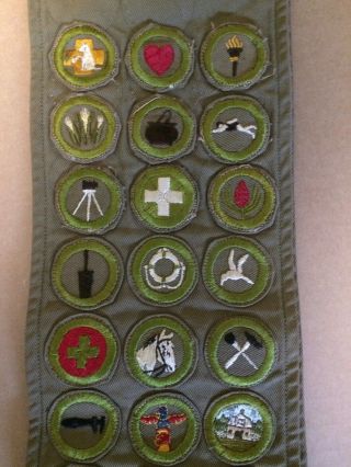 Vintage BSA Boy Scouts Sash Merit Badges 38 Merit Badges 1960s 3