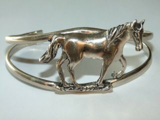 Vintage Sterling Silver Horse Equestrian Cowgirl Farm Ranch Bracelet 925 Jewelry