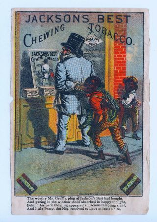 19th Century Victorian Trade Card - Jacksons Best Tobacco African American