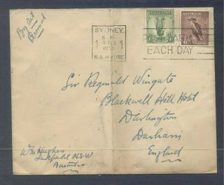 Australia 1950.  Envelope Sent From Billy Hughes (prime Minister) To Uk