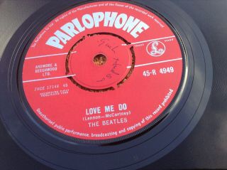 The Beatles - Love Me Do Uk 1st Press Seven Inch Record Parlophone 