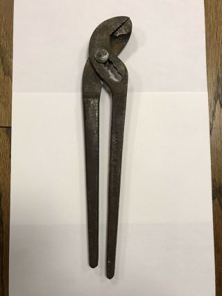 Antique Wakefield Wrench Co.  Adjustable Pliers Worcester Mass Massachusetts Ma