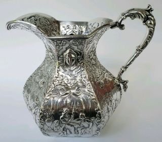 Rare Early Antique Gorham Silver Plate Water Pitcher Stunning 1880 