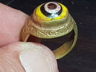 Stunning Extremely Rare Ancient Phoenicia Ring Rare Stone.  8,  2 Gr.  20 Mm