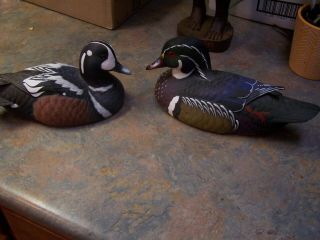 Limited Edition Wood Ducks Decoys - Hand - Painted & Signed By Jules A.  Bouillet