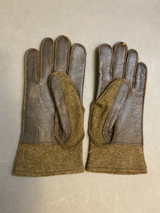 Ww2 Us Army Gi Winter Wool Leather Gloves Unissued Sz10