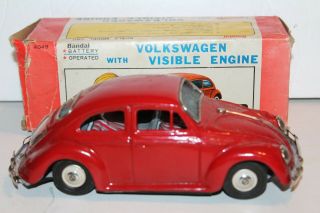 Vintage 1960s Bandai 4049 Battery Operated Volkswagen W/visible Engine