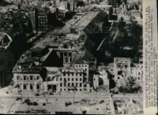 1945 Press Photo Aerial View Of War - Wrecked Reich Chancellery,  Berlin,  Germany