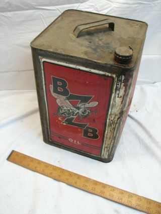 Early Bisbee Bzb Oil Can 5 - Gallon Linseed Oil Bee Art Paint