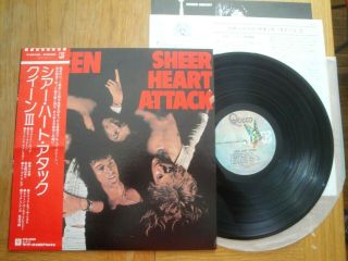 Queen - Sheer Heart Attack - Minty 1974 1st Japan 12 " 33 Lp,  Obi - Elektra P - 8516e