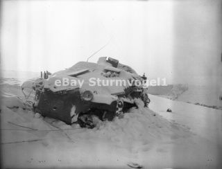 Wwii Photo Negative Captured German Wehrmacht Sdkfz Vehicle