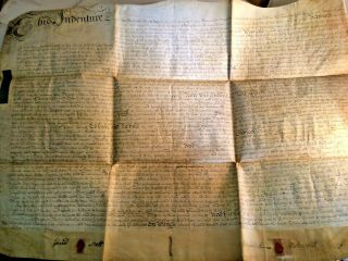 1748 English Indenture - Antique Document - - P1663 2