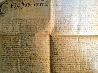 1748 English Indenture - Antique Document - - P1663 3
