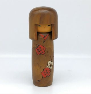 7 Inch (18 Cm) Japanese Vintage Wooden Sosaku Kokeshi Doll By " Usaburo "