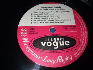 FRANCOISE HARDY FRENCH VOGUE LP 3