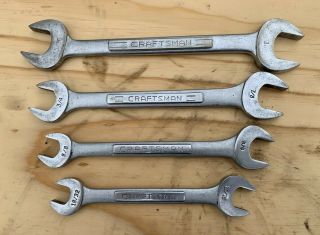 Vintage Craftsman - V - Series Double Open End Wrenches Sae Usa Made