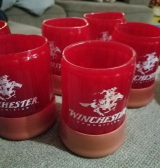 Vintage 4 " Winchester Shotgun Shell Insulator Holds Beer Soda Can Red
