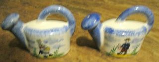 Vintage Pv Watering Can Salt & Pepper Shakers Made In France