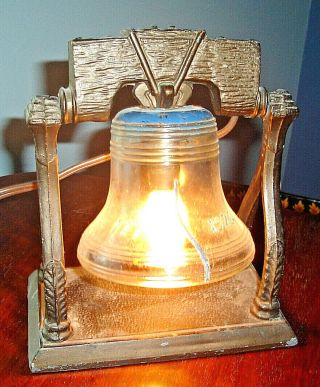 1926 Philadelphia Sesquicentennial Exposition Brass Liberty Bell Lamp