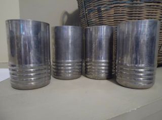 Vintage Set Of 4 Aluminum Drinking Tumblers