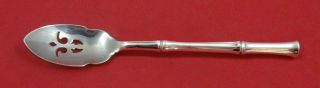 Bamboo By Tiffany & Co.  Sterling Silver Olive Spoon Pierced 5 3/4 " Custom Made