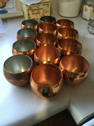 Coppercraft Guild Set Of 13 Moscow Mule Roly Poly Mugs Copper