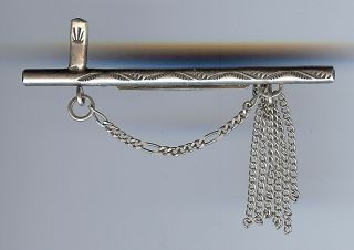 Vintage Navajo Indian Sterling Silver Peace Pipe Pin Brooch