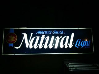 1978 Vintage Anheuser Busch Natural Lighted Beer Sign