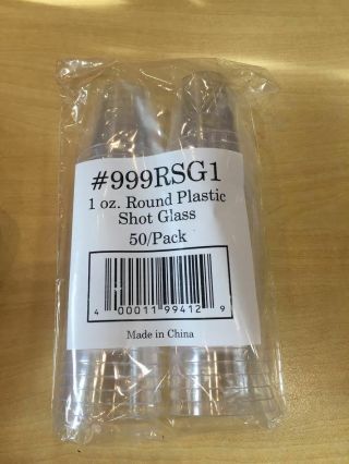 50 Count 1oz Hard Clear Plastic Shot Glasses 1oz Drinking Glass Disposable