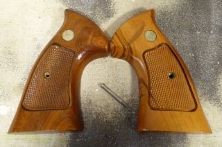 Vintage Smith & Wesson S&w Square N Frame Target Wood Grips