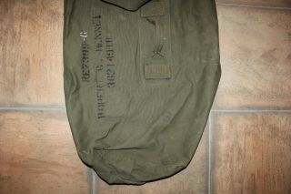 Vintage US Military Issue WW2 Dated 1943 Canvas Duffle Bag DG12 3