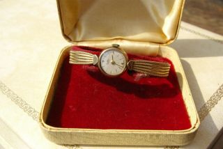 9ct Yellow Gold Watch & 9ct Gold Bracelet.  Bentima Star 1960.