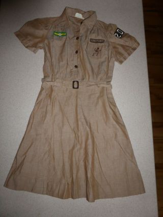 Vintage Official Girl Scouts Usa Dress Uniform Patches Sz 8