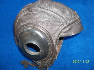 Ww2 Usn Us Navy Leather Flight Helmet Skull Cap N288s - 21428 Slote - Klein