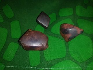 3 Authentic Native American Artifacts Found In Henry Co,  Mo - Hematite
