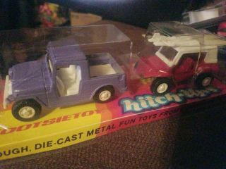 Vintage TOOTSIETOY DIECAST HITCH UPS - JEEP and DUNE BUGGY w/ SURFBOARDS 2