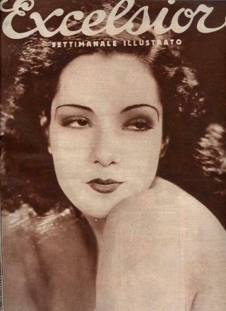 Vintage Lupe Velez " Excelsior " Italian Mag 1929 Exqusite Beauty