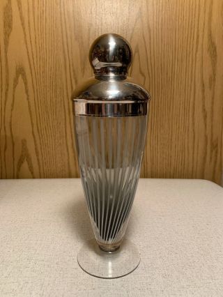 Glass Cocktail Shaker With Stainless Steel Top Pier One